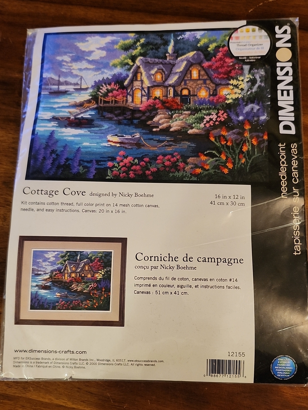 Dimensions "Cottage Cove" Counted Cross Stitch Kit - Sealed Vintage Craft Kit
